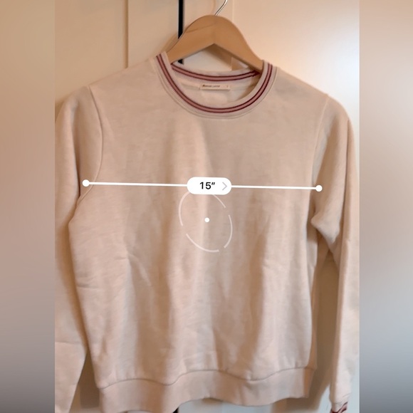 Marine Layer Anytime Crewneck Sweatshirt, oatmeal color, size XS comfy cozy soft - Picture 5 of 7